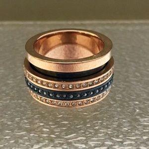 Swarovski Rose Gold Band Ring